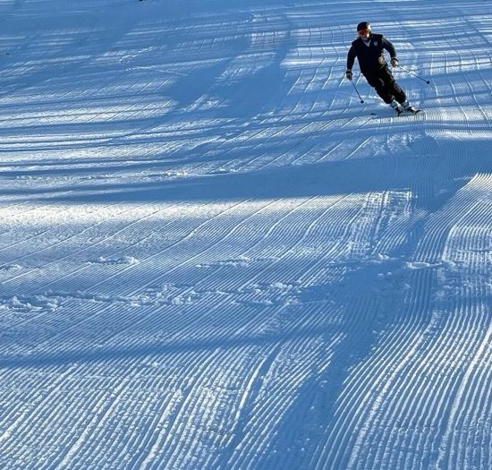 skier on cords